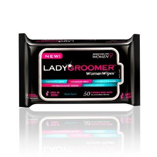 LADYGROOMER Woman Wipes Flushable Moist Personal Wipes Designed for Women, Fresh Scent, 50 Count Packs (Case of 6) 300 Wipes Total Health & Personal Care