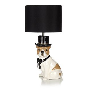 Ben de Lisi Home Black top hat dog lamp