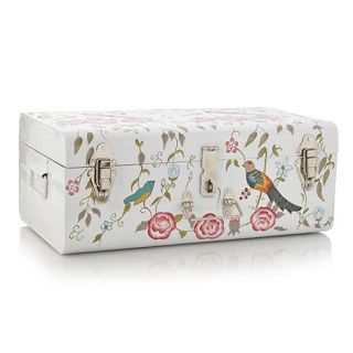 Butterfly Home by Matthew Williamson White hand painted metal trunk