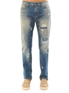 Distressed slim leg jeans  Dolce & Gabbana