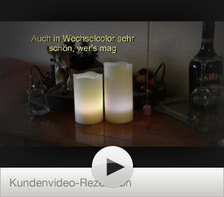 Mooncandles   LED Flammenlose Batterie kerzen, Farbwechsel und Vanilla parfmiert, Groe 10cm/12cm/14cm Beleuchtung