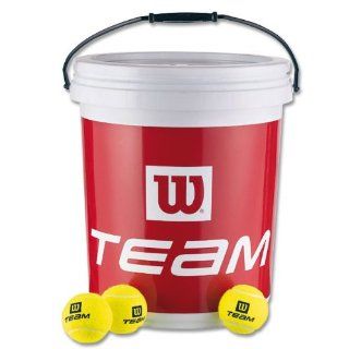 Wilson Uni Tennisblle Team W Trainer im Eimer, gelb, T1311B Sport & Freizeit