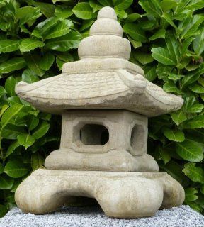Steinfigur   Chinesische Lampe   3 teilig   Steinguss fr Haus und Garten Garten
