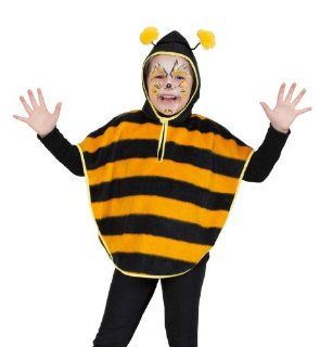 FASCHING 10039 Kinder  Kostm Cape Biene mit Kapuze, Plsch Umhang Gre 098 Spielzeug