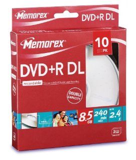 Memorex Double Layer DVD+R 2.4x 8.5GB 10er Pack Cakebox Computer & Zubehr