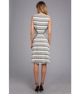 Calvin Klein Printed Striped Lux Sheath at