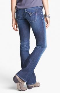 Vigoss Flap Pocket Bootcut Jeans (Dark Wash) (Juniors)