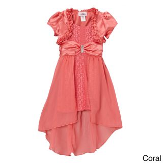 Girls (toddler) Lace High low Dress And Satin Shrug Set