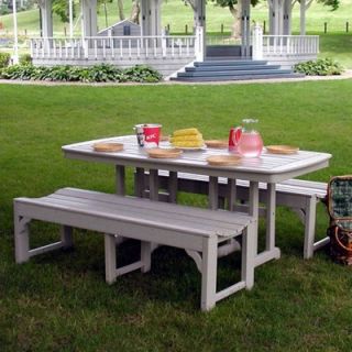 POLYWOOD® Traditional 3 Piece Picnic Dining Set