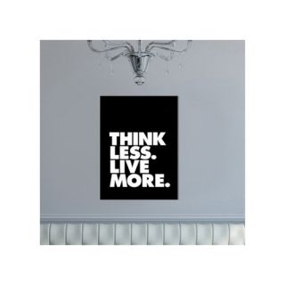 Americanflat Think Less Live More Textual Art on Gallery Wrapped