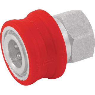 NorthStar Pressure Washer Insulated Quick-Connect Coupler — 1/4in. NPT-F, 5000 PSI, 12.0 GPM, Stainless Steel, Model# 2100385P  Pressure Washer Quick Couplers