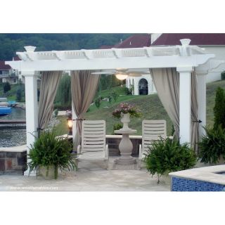 Bradenton Vinyl Freestanding 8 ft. Pergola   White   Pergolas