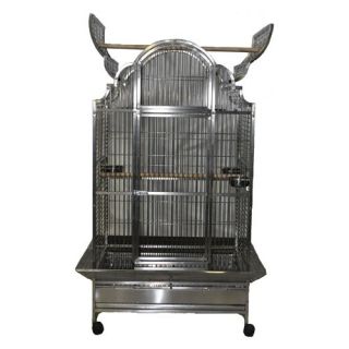 A and E Cage Co. Victorian Top Bird Cage   40L x 32W x 75H in.   Stainless Steel   Bird Cages