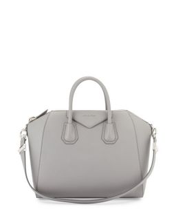 Givenchy Antigona Medium Sugar Satchel Bag, Pearl Gray