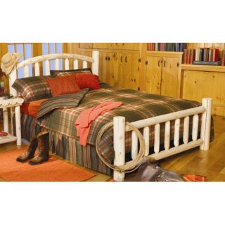 Rustic Cedar Log Slat Bed