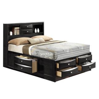Espresso King Mates 6 drawer Platform Storage Bed