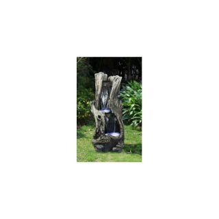 Fiber and Resin Tree Trunk Waterfall Fountain by Hi Line Gift Ltd.