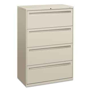 HON 700 Series 36 Inch Wide 4 Drawer Light Gray Lateral File Cabinet