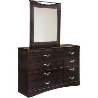 Signature Design by Ashley Zanbury Merlot 2 piece Dresser and Mirror