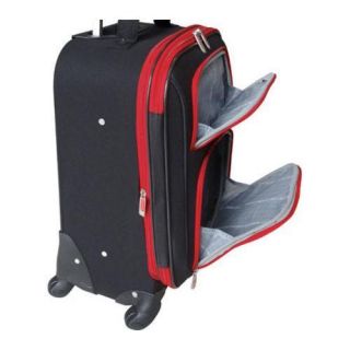 Travelers Club Dublin 2 Piece Expandable 4 Wheel Luggage Set Black/Red