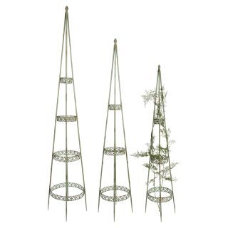 Esschert Design Industrial Heritage Obelisk Trellis   Set of 3   Trellises