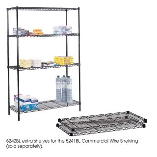 Safco 48 in. Commercial Extra Shelf Pack   Set of 2   Shelving