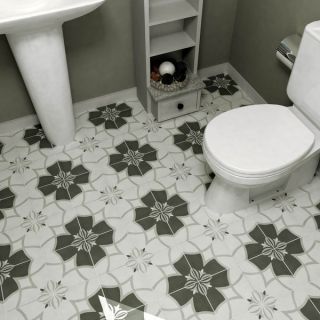 SomerTile 7.75x7.75 inch Thirties Vertex Ceramic Floor and Wall Tile