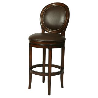 Impacterra Naples Bay Swivel Counter Height Stool with Arms   Leather Ridge   Bar Stools