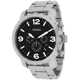 Fossil Mens Nate Stainless Steel Chronograph Watch   15211756