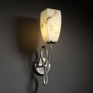 Justice Design Group FAL 8911   Capellini 1 Light Wall Sconce   Tall Tapered Square Shade   Brushed Nickel   Wall Sconces
