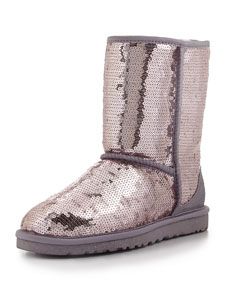 UGG Sparkles Sequin Short Boot, Heathered Lilac