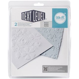 We R Next Level Embossing Folders 6inX6in 2/Pkg Bouquet  