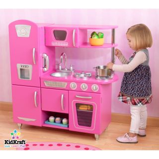 KidKraft Bubblegum Vintage Kitchen   53220   Play Kitchens