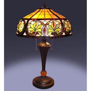 Tiffany Style Floral Design 2 light Table Lamp