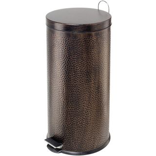 Bronze finished 30 liter Step Trash Can   Shopping   Top