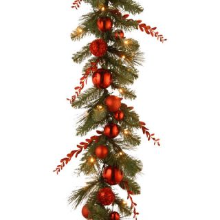 National Tree Co. Decorative Pre Lit Christmas Mixed Garland