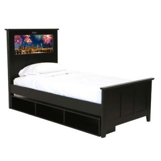 LightHeaded Beds Shaker Bed with Storage and Changeable Back Lit LED