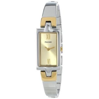 Pulsar Womens PEGG13 Fashion Two Tone Stainless Steel Bangle Watch