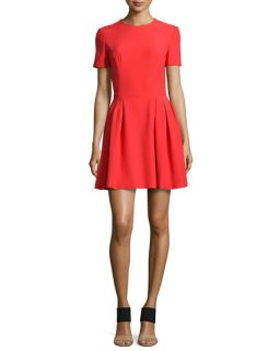 Alexander McQueen Matte Charmeuse Fit And Flare Dress