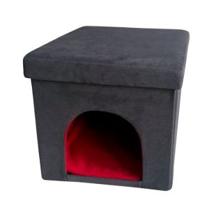 Hodedah Foldable Storage Pet Ottoman