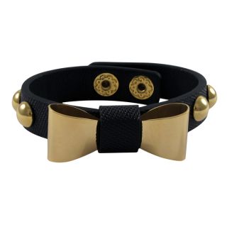 Gioelli Goldplated Stainless Steel Belt Buckle Wrap Leather Bracelet