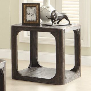 Riverside Bellagio Square End Table   Weathered Worn Black   End Tables