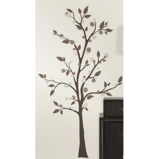 Room Mates 47 Piece Deco Mod Tree Peel and Stick Giant Wall Decal Set