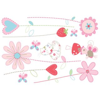 Pretty Pink Garden Decal   Girls Wall Stickers