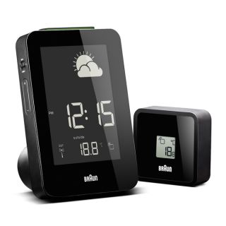 Braun Digital LCD Global Radio Controlled Weather Station Black Alarm