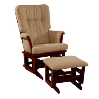 Dorel Living Goodnight Rocker Glider & Ottoman in Espresso