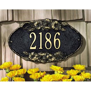 Whitehall Pansy Oval 1 Line Standard Wall Plaque   Address Plaques