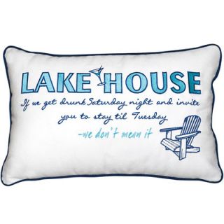 Rightside Design Lake Retreat House Inspiration Cotton Throw Pillow