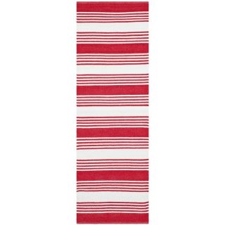 Thom Filicia Hand woven Indoor/ Outdoor Red Plastic Rug (2 x 12)