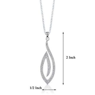 Oravo Chic Glamour Sterling Silver Open work Oval Modern Pendant